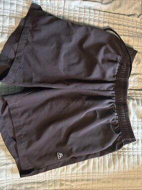 Men's Black Athletic Shorts with Elastic Waistband